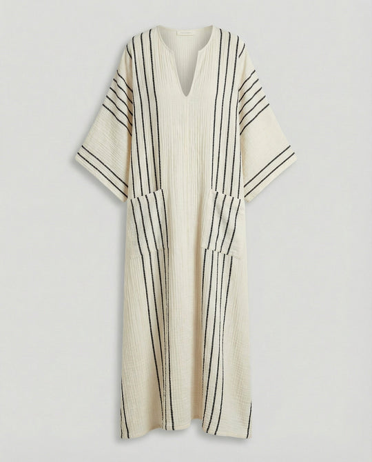 Leinen Kaftan Maxikleid Damen