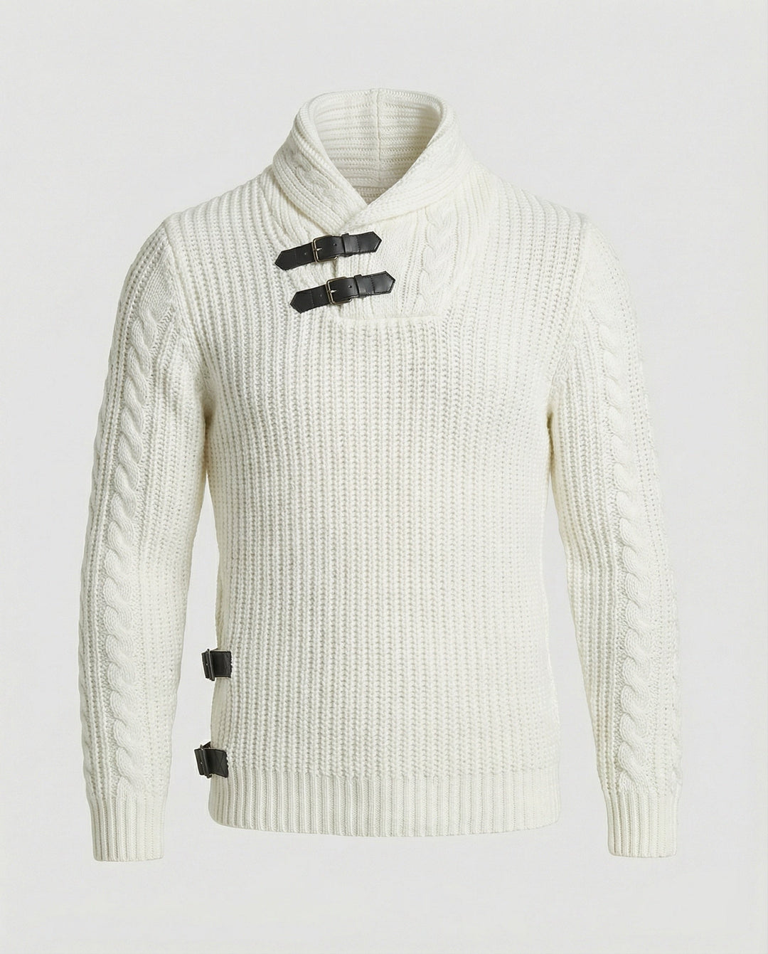 Stylischer Asymmetrischer Strickpullover Herren