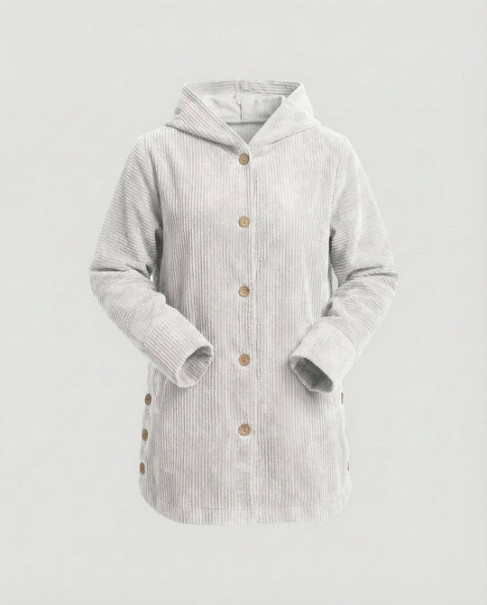 Damen Cord-Kapuzenjacke