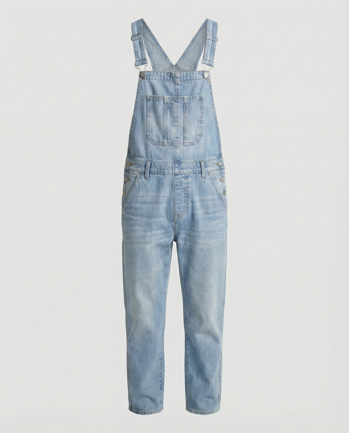 Herren Jeans Latzhose robust mit verstellbaren Trägern