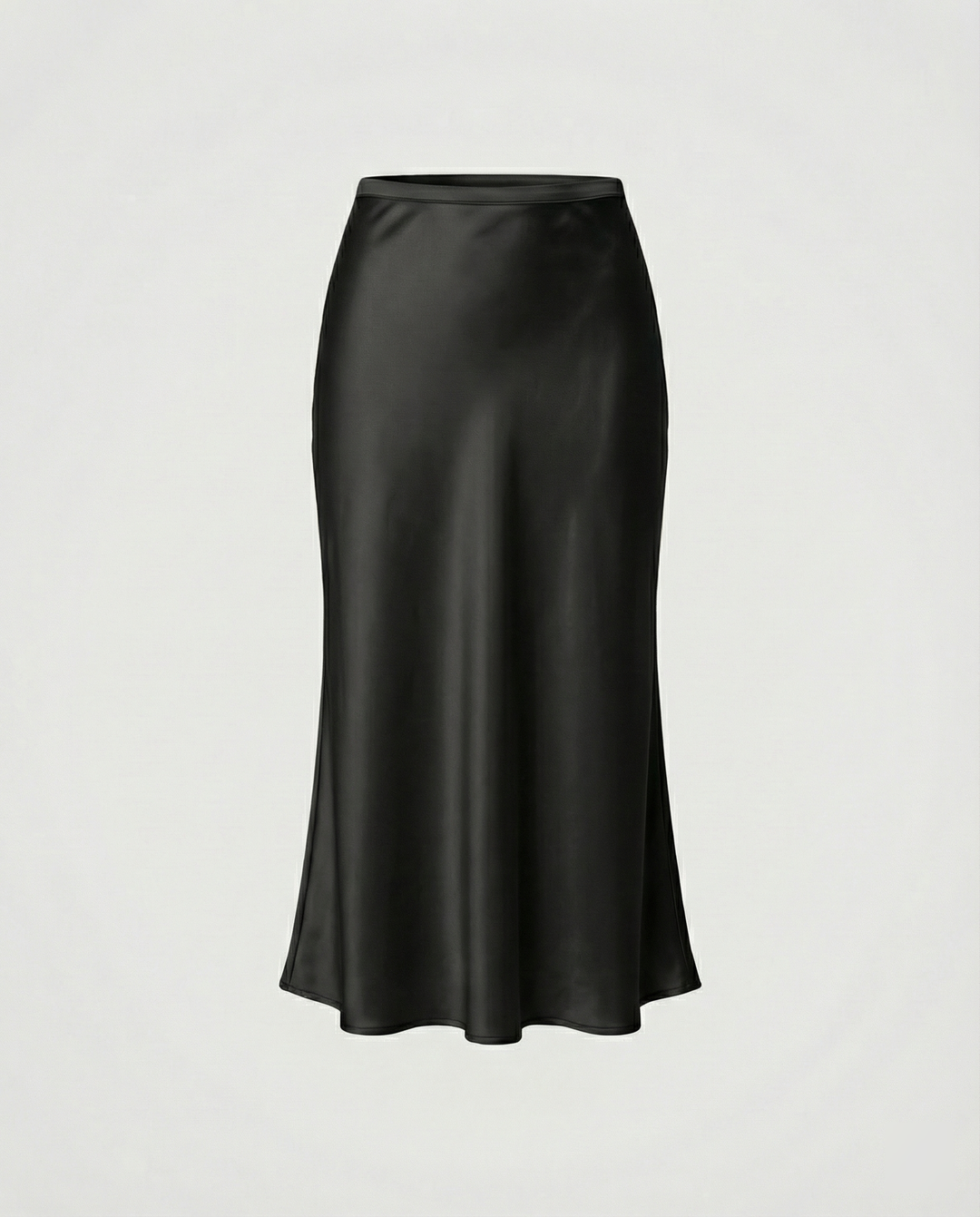 Damen eleganter Midirock mit sanftem Schnitt und hohem Bund