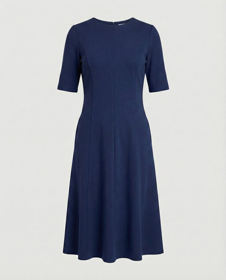 Damen Midikleid elegant Halbarm