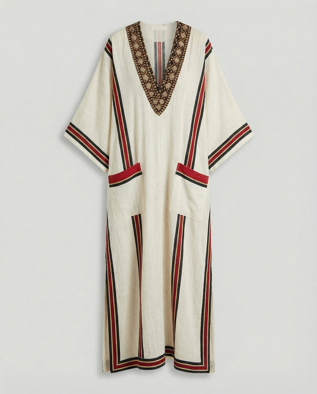 Leinen Kaftan Maxikleid Damen