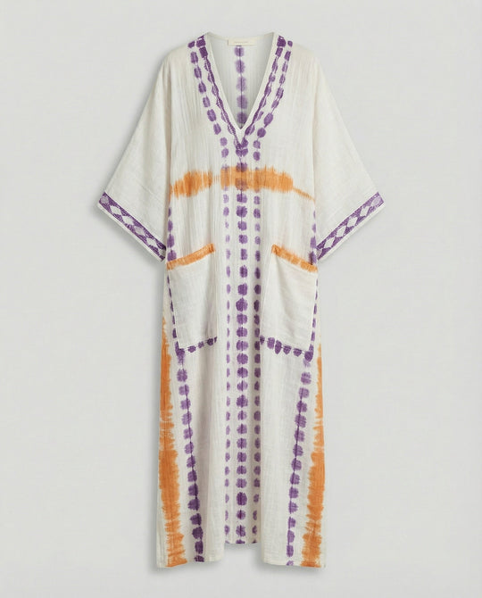 Leinen Kaftan Maxikleid Damen