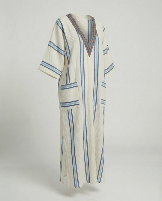 Leinen Kaftan Maxikleid Damen