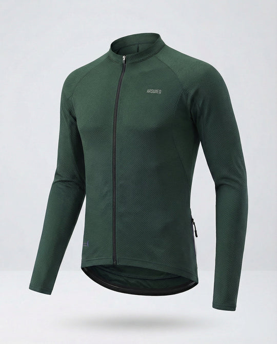 Fahrradtrikot Langarm Mit Rückentaschen Herren - Arvani