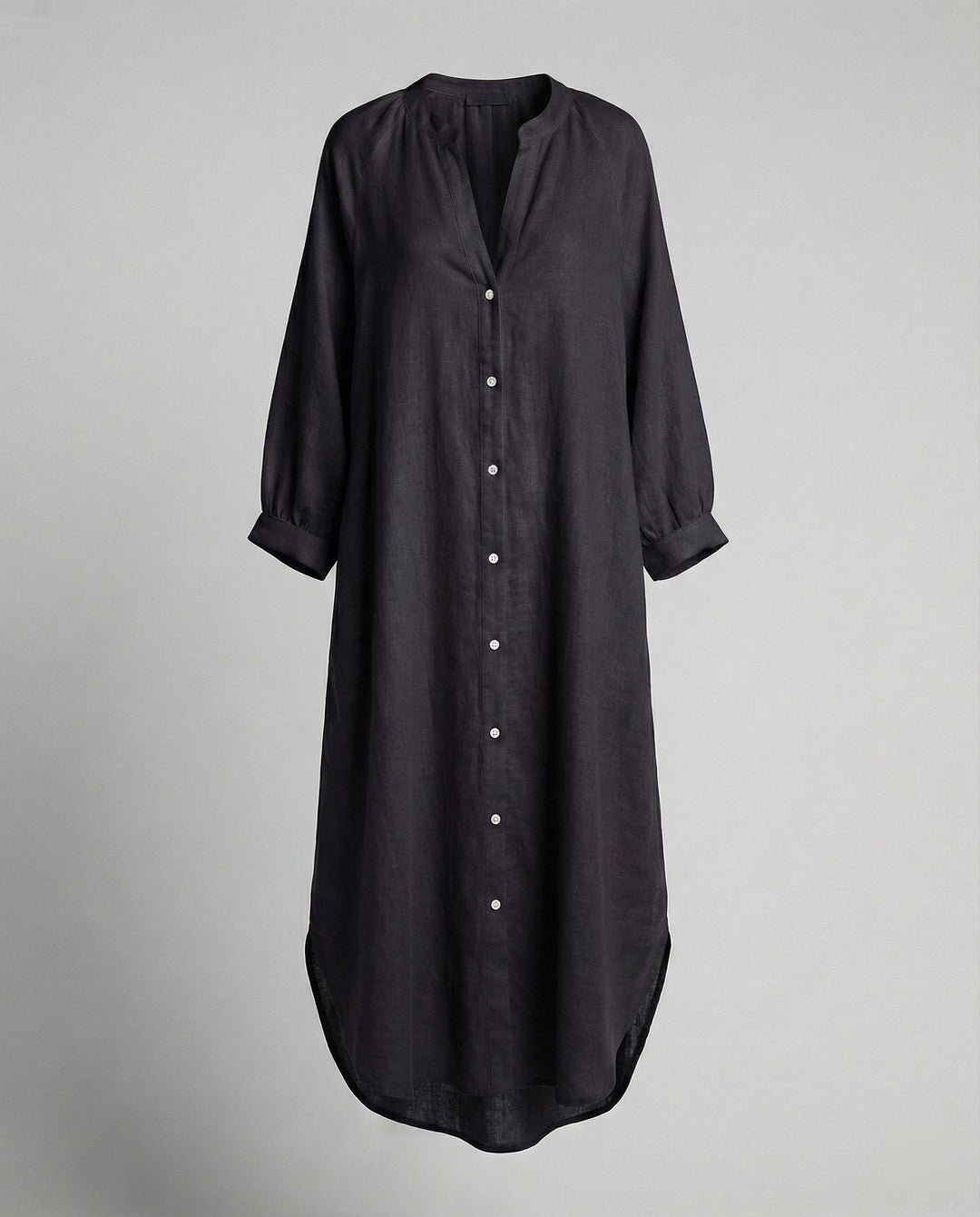 Damen Leinenkleid Kaftan lang