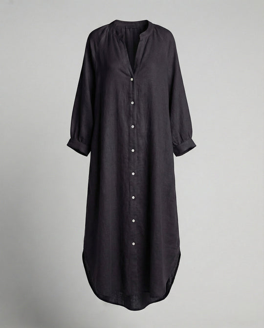 Damen Leinenkleid Kaftan lang