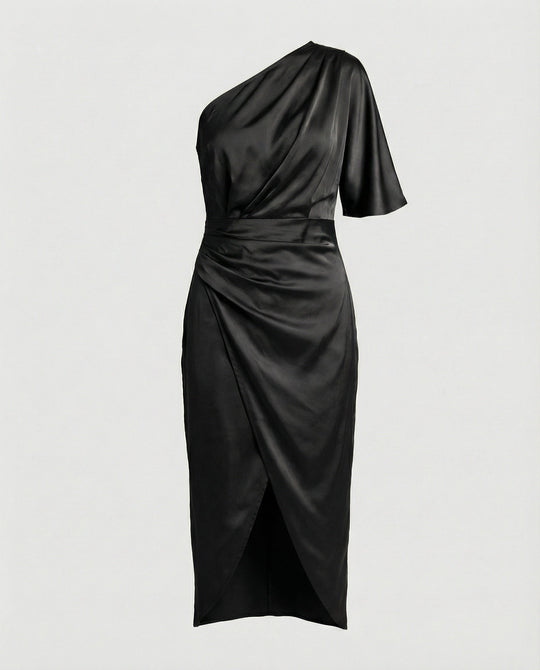 Elegantes Abendkleid Midi asymmetrisch