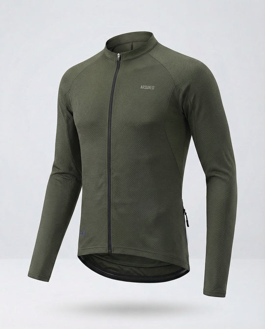 Fahrradtrikot Langarm Mit Rückentaschen Herren - Arvani