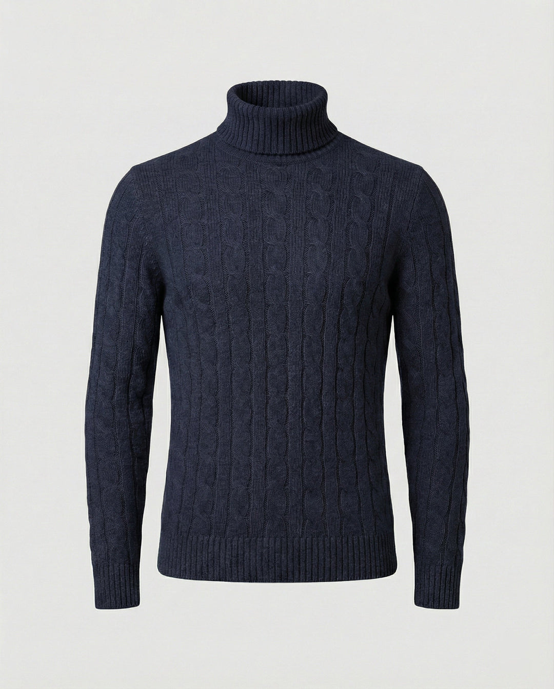 Rollkragenpullover Rippmuster Herren