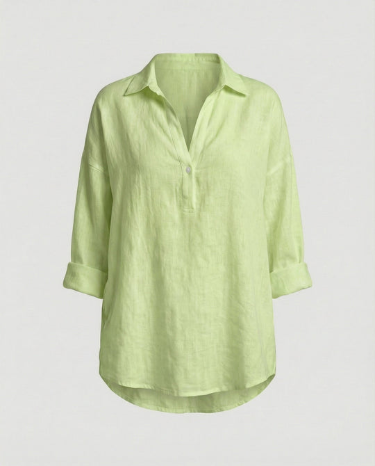 Leinenbluse Damen mit Knopfleiste
