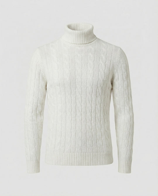Rollkragenpullover Rippmuster Herren