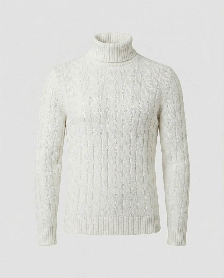 Rollkragenpullover Rippmuster Herren