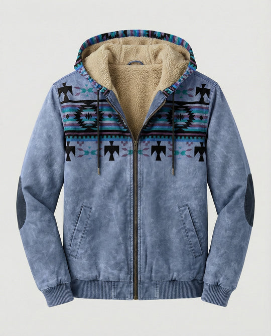 Tribal Print Kapuzenjacke Herren