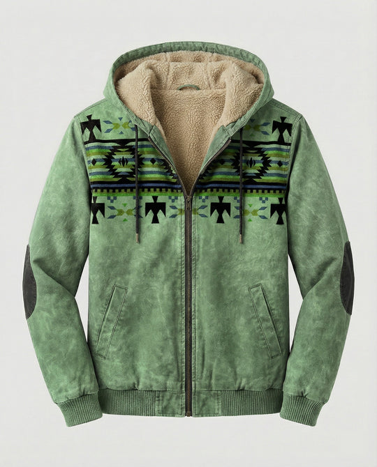 Tribal Print Kapuzenjacke Herren