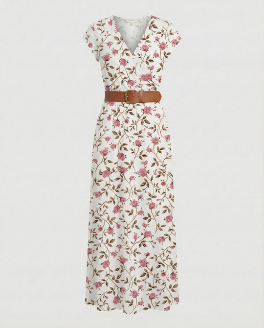 Boho Langes Maxikleid mit Blumenmuster für Sommer & Urlaub