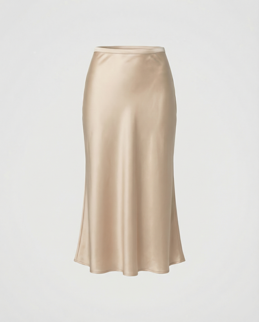 Damen eleganter Midirock mit sanftem Schnitt und hohem Bund