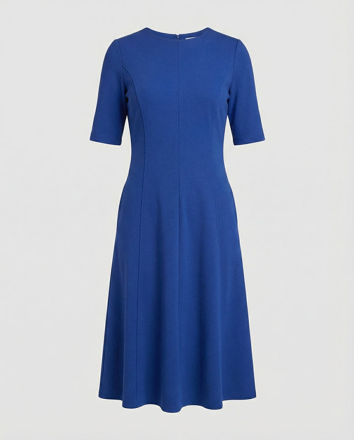 Damen Midikleid elegant Halbarm