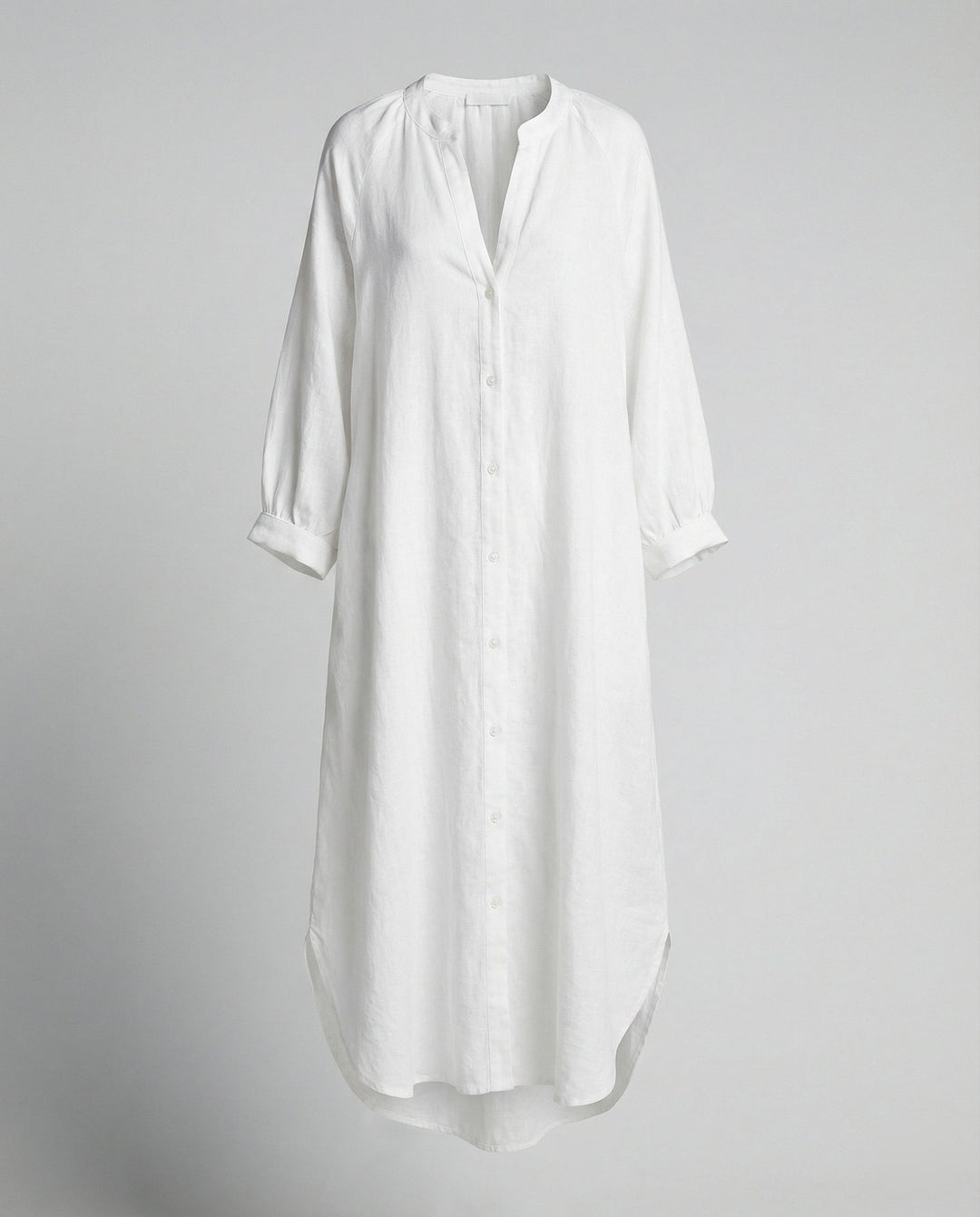 Damen Leinenkleid Kaftan lang