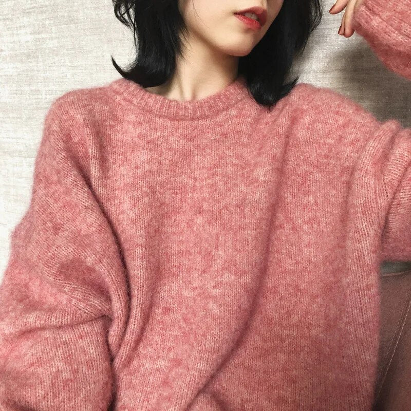 Pullover - Damen Herbst Lockere Passform Strickpullover