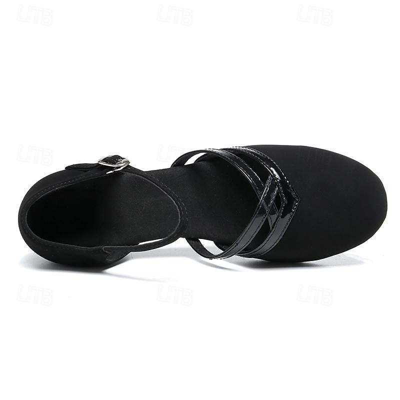Fudus | Moderne Tanzschuhe Für Damen Schwarz Hochwertiges Wildleder