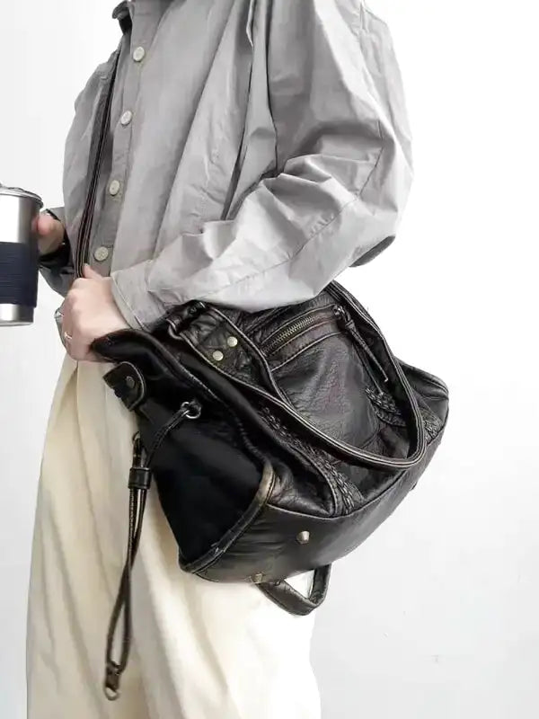 Nord Taschen | Handbag for School Shoulder Strap in Rigid Leather