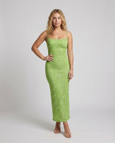 Damen Rückenfreies Jersey Maxikleid