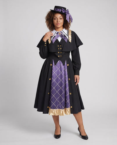 Damenkostümkleid mit historisch inspirierten Elementen und eleganten Accessoires Nord Taschen