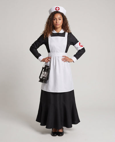 Damen Kostüm mit traditionellem Schürzen-Design und zugehörigem Zubehör Nord Taschen