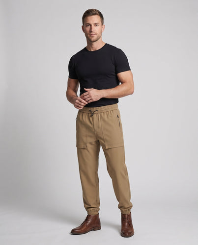 Herren lockere Cargo Jogginghose mit großen Pattentaschen und elastischem Saum Nord Taschen