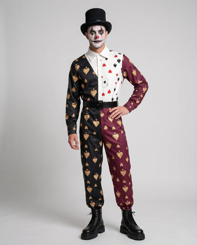 Herren Joker-Kostüm im auffälligen Design mit Spielkarten-Motiv Nord Taschen