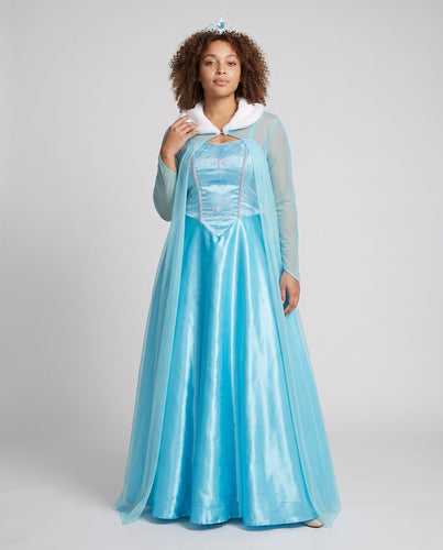 Damen Elegantes Prinzessinnenkleid mit transparentem Umhang und detaillierten Verzierungen Nord Taschen