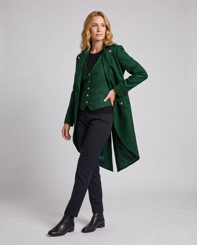 Damen eleganter Frack mit aufwendigen Knöpfen und umgeschlagenem Kragen Nord Taschen