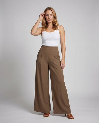 Damen Palazzo Hose Extraweit High Waist