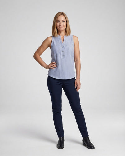 Ärmellose Bluse Gestreift Damen