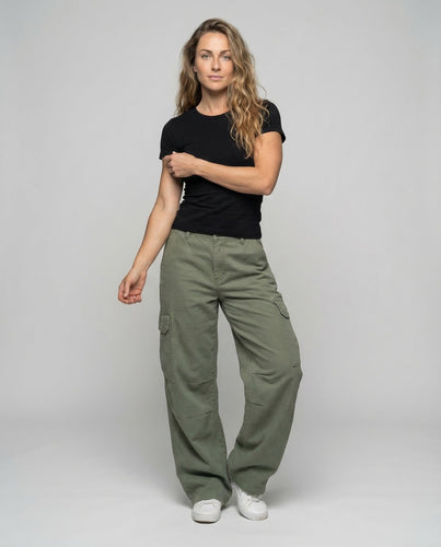 Damen Cargo Hose Weit
