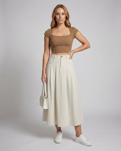 Damen Midirock Taschen