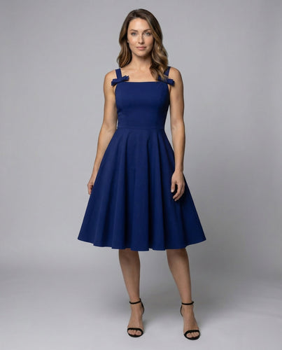 Damen Kleid Tellerrock Figurbetont