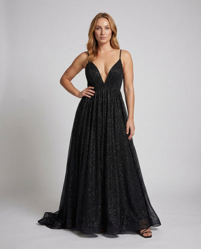 Damen Gala-Maxikleid Mehrlagiger Faltenrock