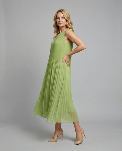 Damen Midikleid plissiert Chiffon
