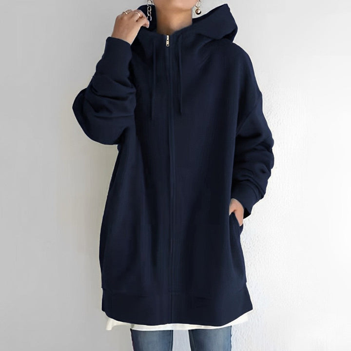 Fleece-Hoodie mit Reißverschluss