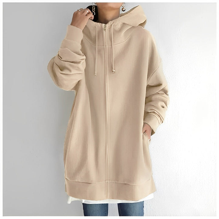 Fleece-Hoodie mit Reißverschluss