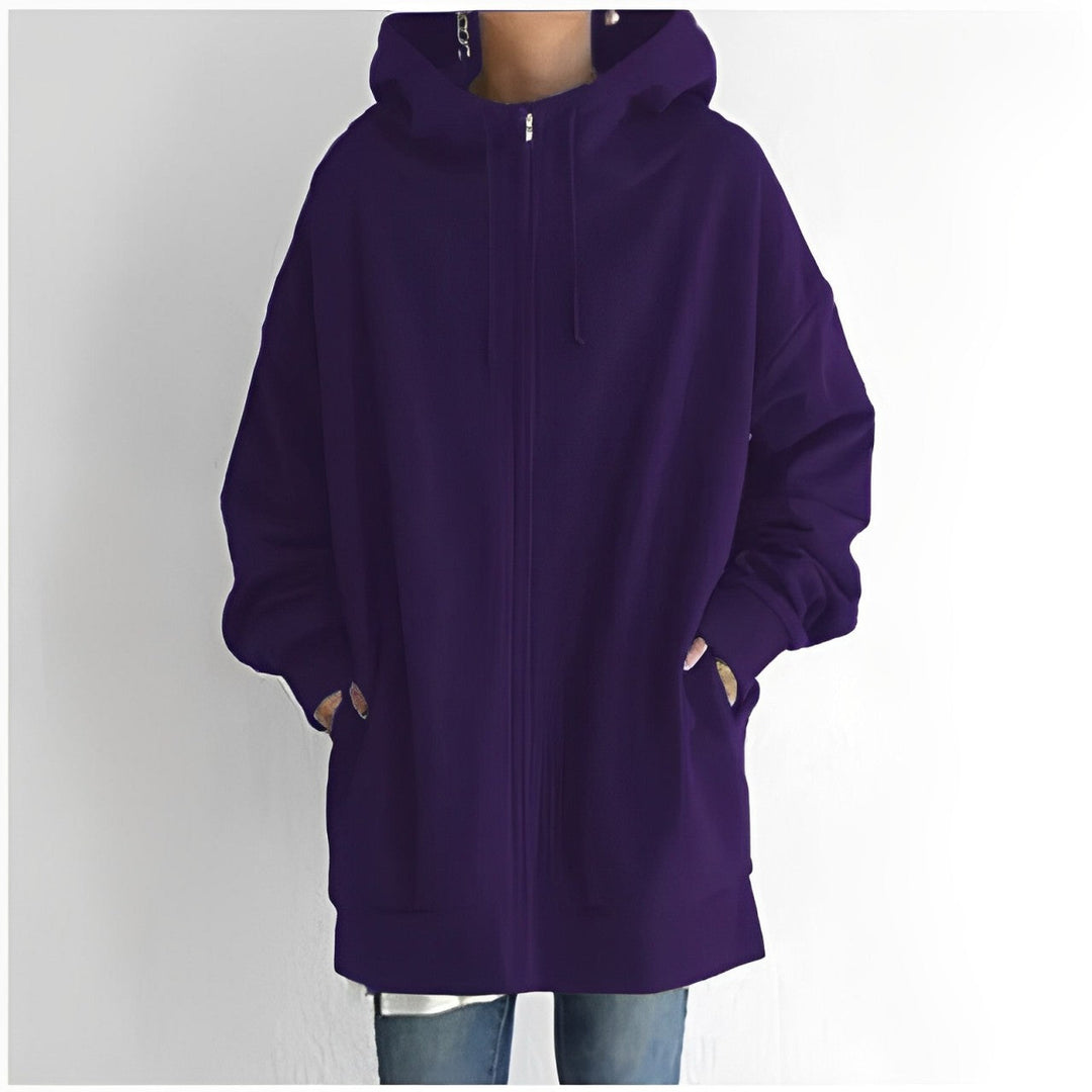 Fleece-Hoodie mit Reißverschluss