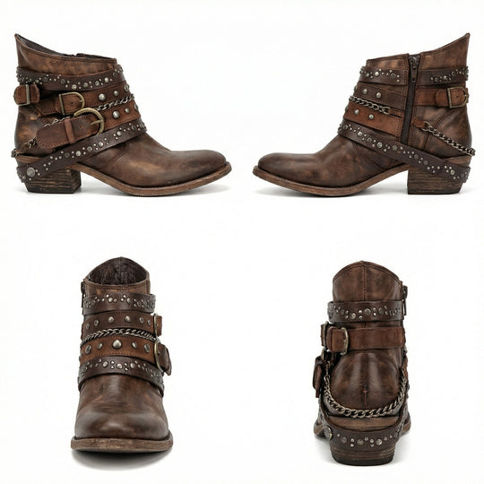 Vintage-Kettenstiefel