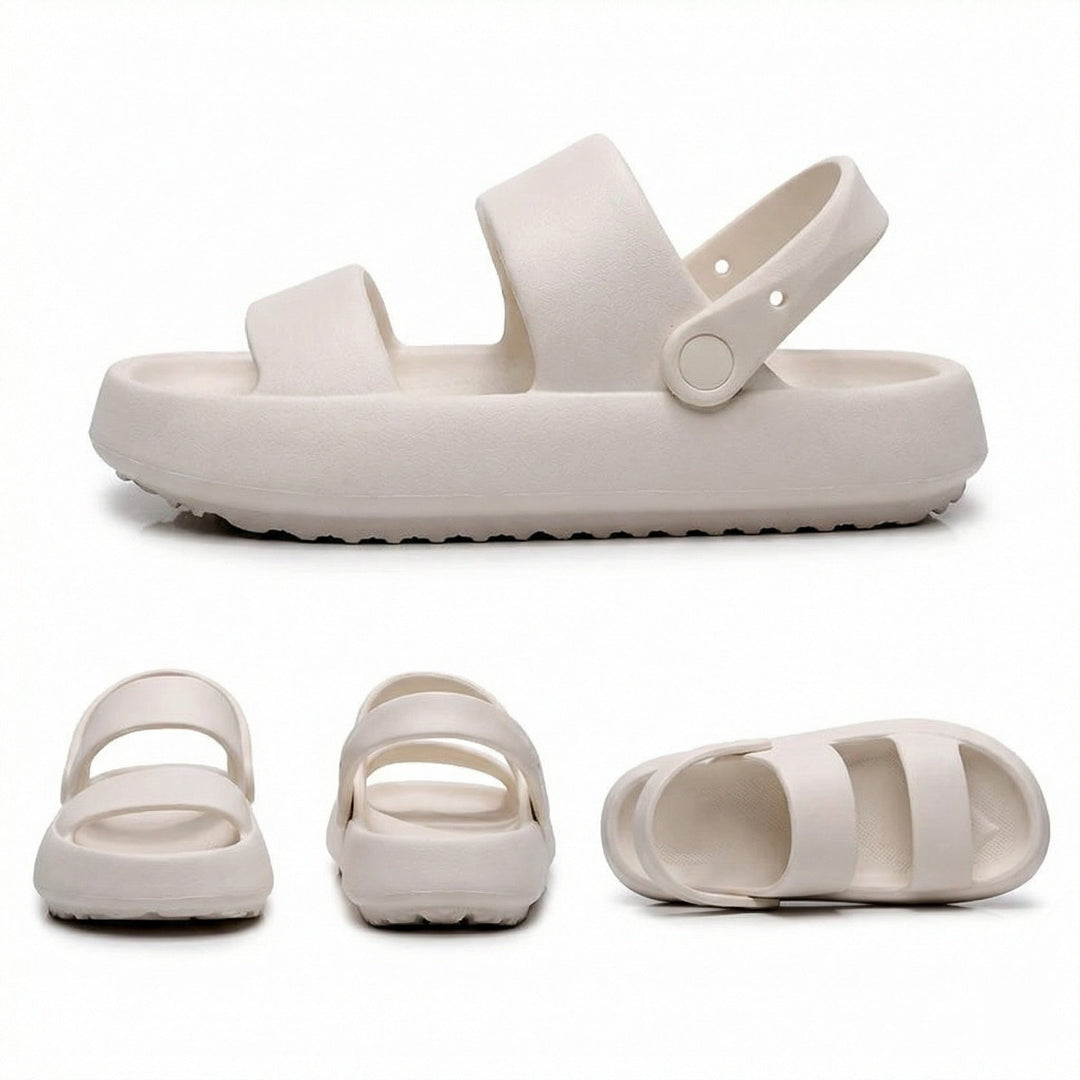Orthopädische Sandalen Comfort Plus Pantoletten mit Doppelriemen Gepolsterte, Lässige Slip-On-Sandalen - Arvani