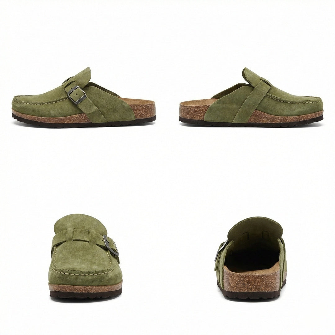 Clogs - Damen Retro Wildleder Slip-On Mule - Vittorelli