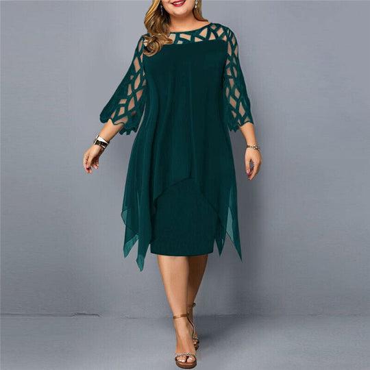 Elegantes Midikleid in Übergröße