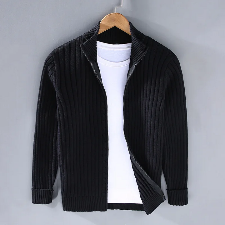 Rollkragenstrickjacke für Männer