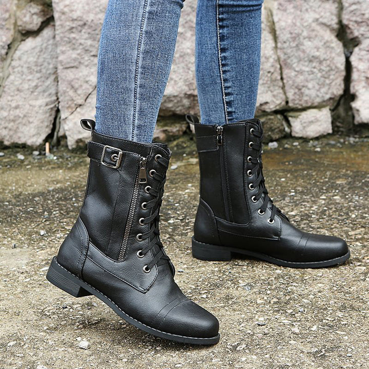Orthopädische Stiefeletten mit seitlichem Reißverschluss